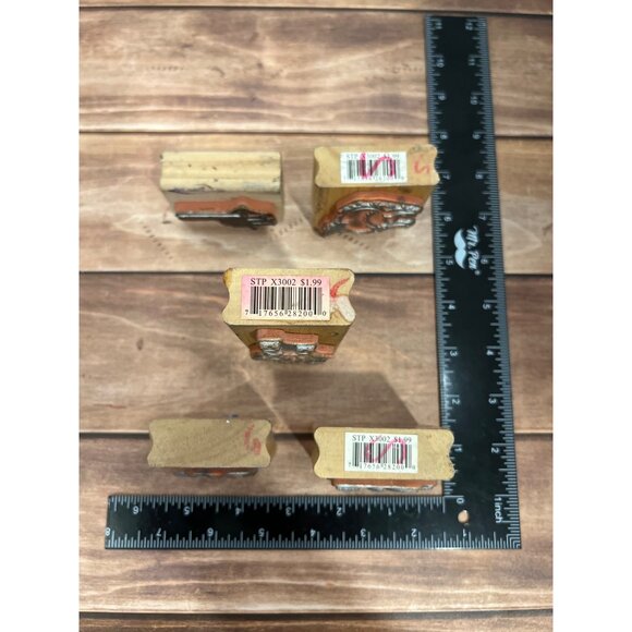 Canadian Maple Halloween Rubber Stamps Set Of 5 Black Cat Spider mummy - Picture 7 of 8